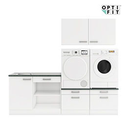OPTIFIT Wasmachine kast Salo214 wit mat 230x60 cm | HORNBACH