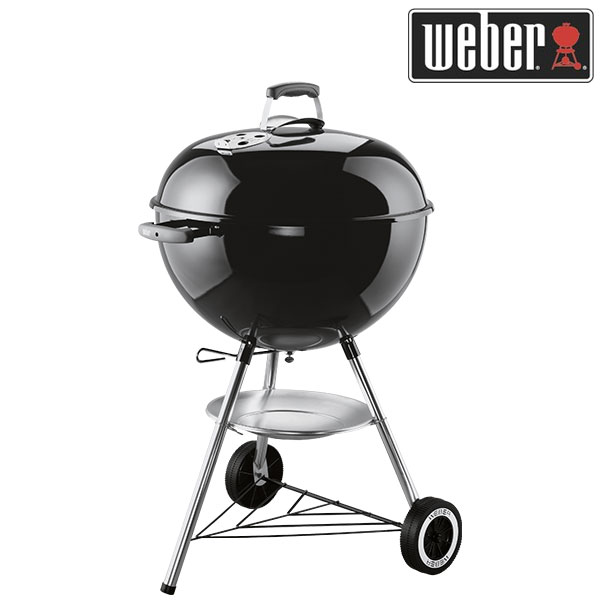 Holzkohlegriller Weber Original Kettle Ø 57 cm mit Deckelthermometer und One-Touch Reinigungssystem schwarz