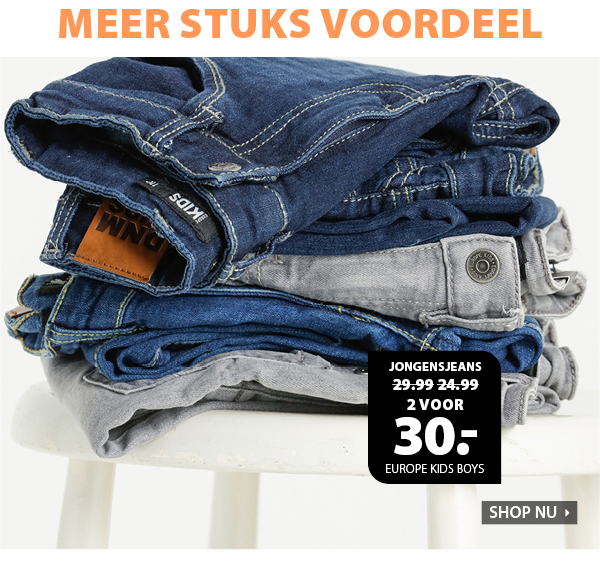 Jongensjeans 2 voor 30 euro