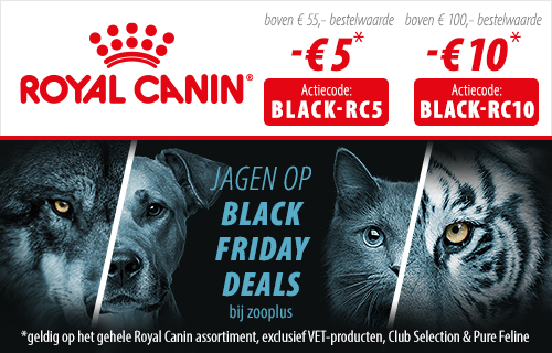 € 5,- of € 10,- korting op Royal Canin!