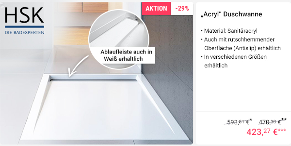 HSK Acryl Duschwanne 