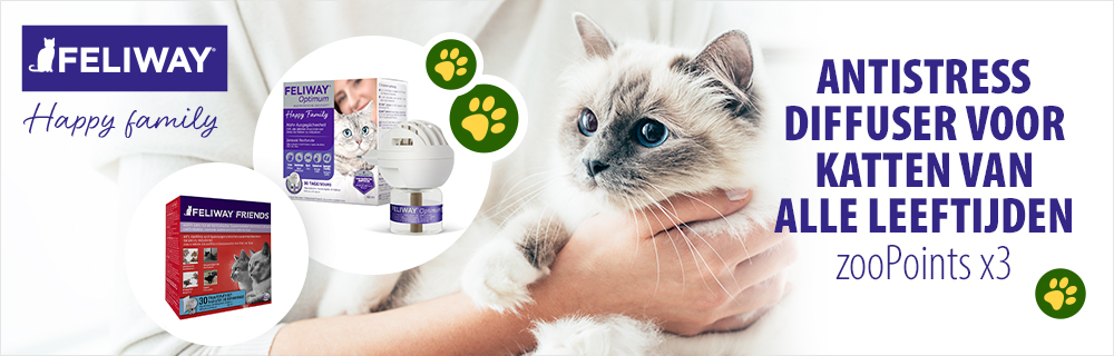 Antistress diffuser voor katten van alle leeftijden. Ontvang 3x zoopoints