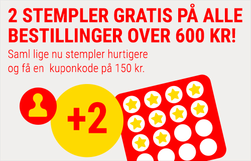 2 gratis stempler!
