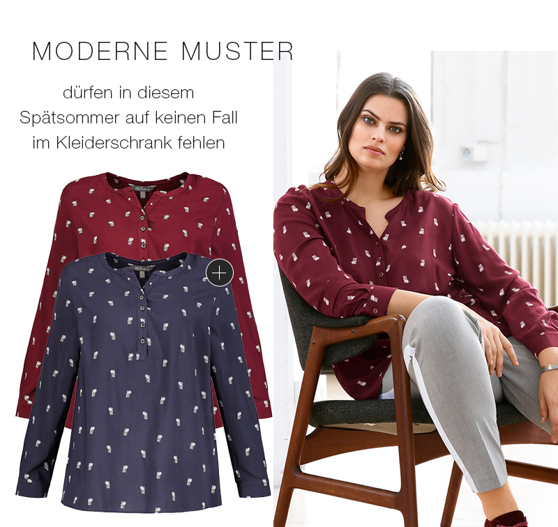 Tunika, Federmuster, Classic, Knopfleiste