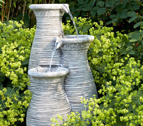 Dehner Polyresin-Gartenbrunnen Vaso, Ø 37 x 68 cm