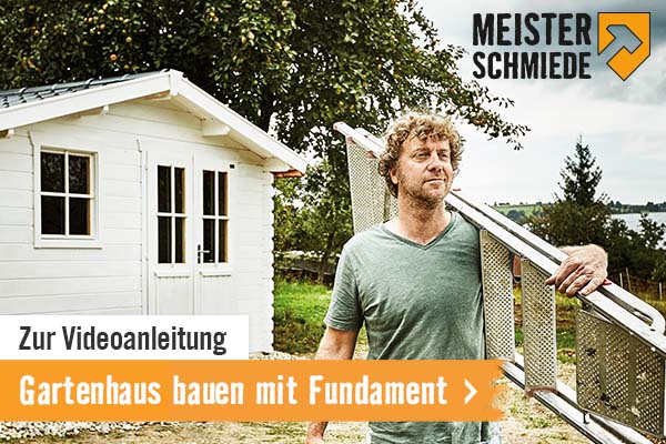 Videoanleitung: Gartenhaus bauen mit Fundament