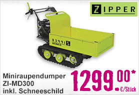 Miniraupendumper Zipper ZI-MD300 inkl. Schneeschild