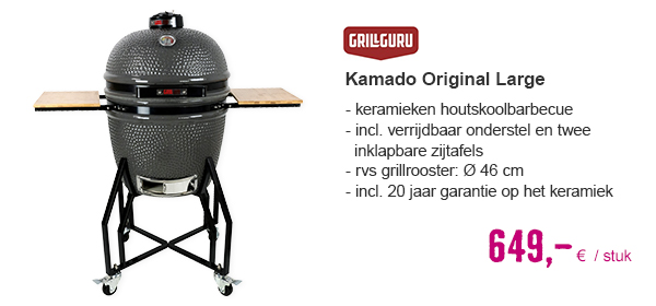 GRILL GURU Kamado Original Large grijs Ø 46 cm | HORNBACH