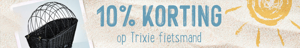 10% korting op Trixie fietsmand!