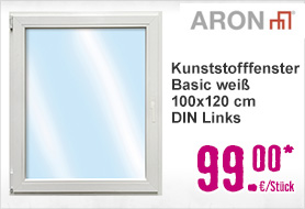 LED Einbauleuchte Eglo Crosslink RGB CCT weiß dimmbar Kunststofffenster ARON Basic weiß 100x120 cm DIN Links