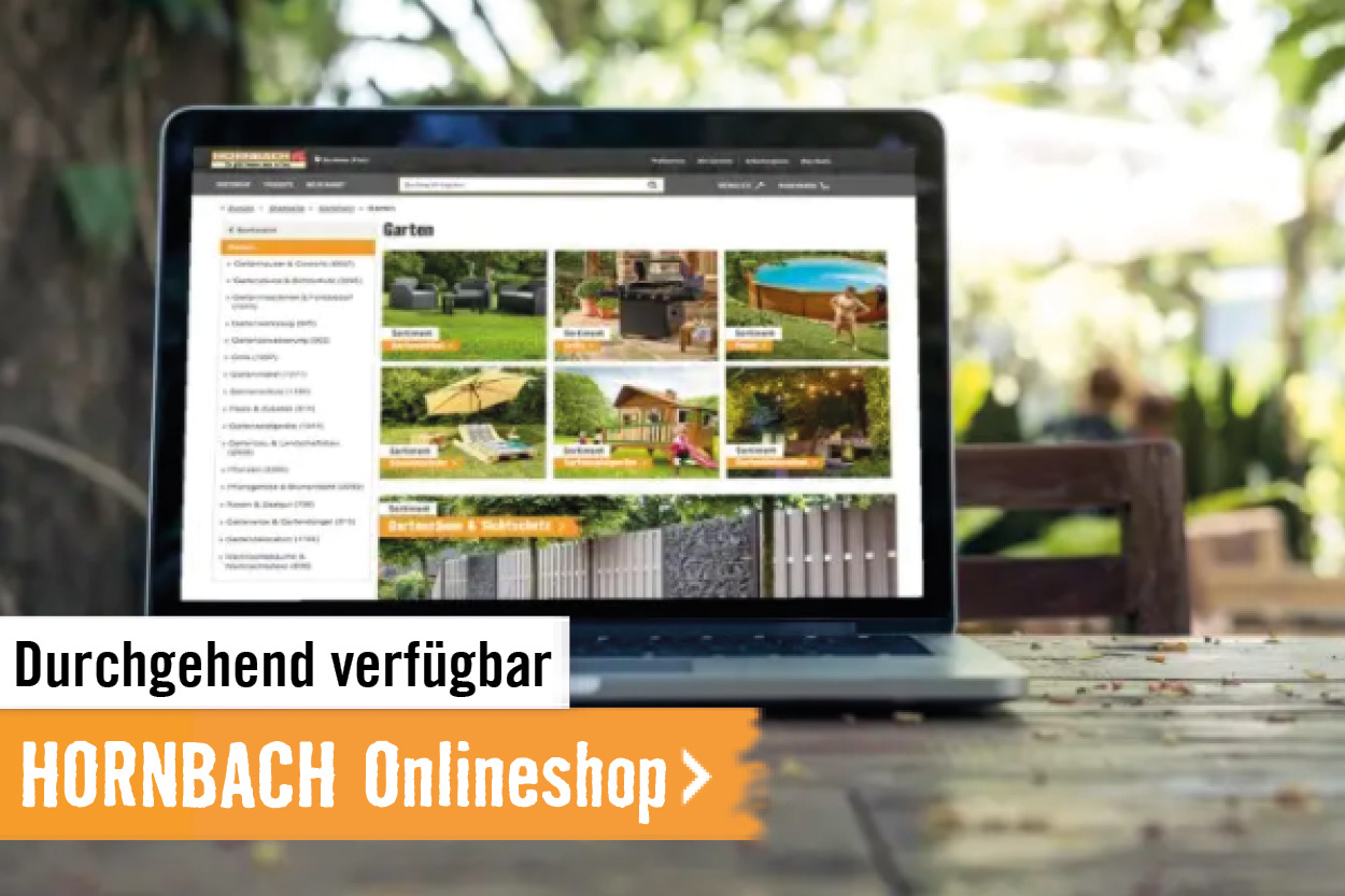 Durchgehend verfügbar: HORNBACH Onlineshop