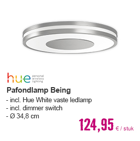 PHILIPS Hue White Ambiance LED plafonniere Being Ø 34,8 cm aluminium-wit