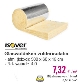 ISOVER Zolderisolatie glaswoldeken 160 mm Rd 4,0 600 x 5000 | HORNBACH