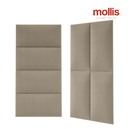 MOLLIS Wandkussen Matt Velvet beige 30x60 cm