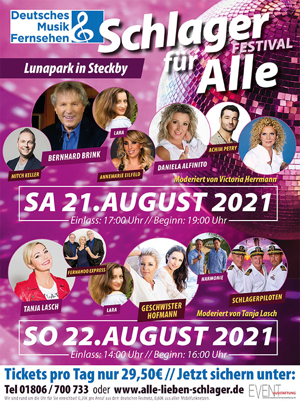 Sichern Sie sich hier Ihre Tickets für das "Schlager für Alle"-Festival 2021»