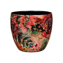 DESIGNED BY LAMMIE Bloempot Rose Metaal rood Ø 16 cm H 15 cm | HORNBACH