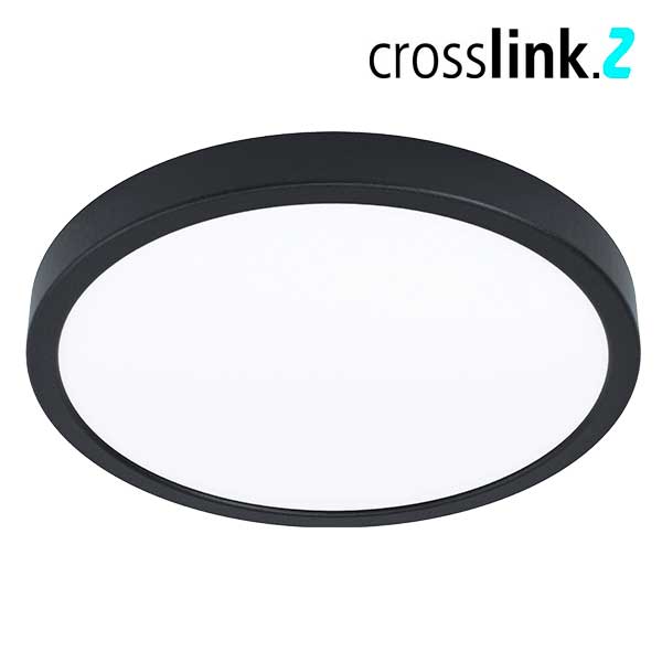 LED Deckenleuchte Eglo Crosslink 19,5 W 1-flammig IP 44 ZIG-CCT schwarz ( 31378 )