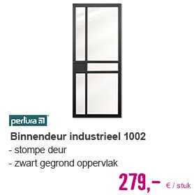 PERTURA Binnendeur industrieel zwart 1002 stomp 83 x 211,5 cm | HORNBACH