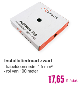 NEXANS Installatiedraad VD 1x1,5 mm² zwart 100 m | HORNBACH