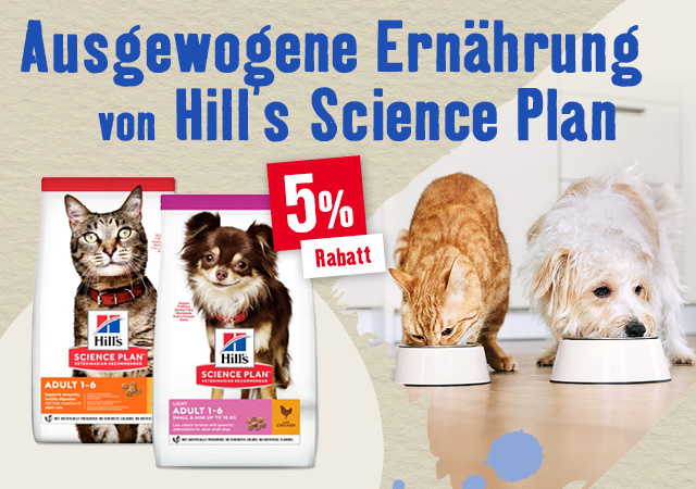 Ausgewogene Ernährung von Hill's Science Plan - 5% Rabatt