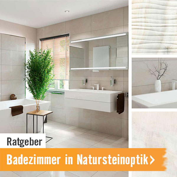 Badezimmer in Natursteinoptik