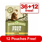  85g James Wellbeloved Cat Pouches - 36 + 12 Free!* >>