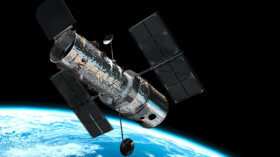 Illustration des Weltraumteleskops Hubble im Orbit © Esa