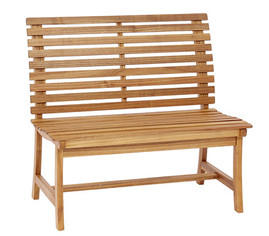 Dehner Markenqualität Akazienbank Paisley, 2-Sitzer, 105 x 63 x 95 cm