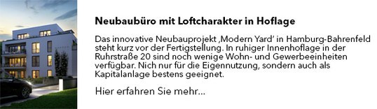 Anzeige: Thomas Klinke Immobilien – Motiv Neubaubüro