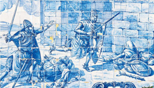 Lissabon - Gemälde auf Blauen Wandtafeln