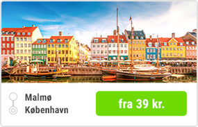 Malmø - København fra 39 kr