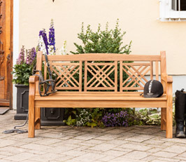 Dehner Teakbank Korfu, 3-Sitzer  