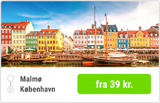 Malmø - København fra 39 kr