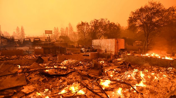Die Waldbrände in Kalifornien haben die Kleinstadt Paradise nahezu komplett zerstört. © Josh Edelson/AFP/Getty Images