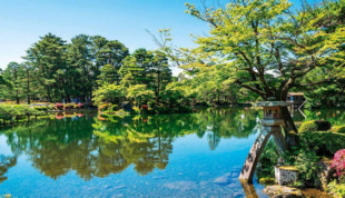 Unbekanntes Japan - See mit Bäumen