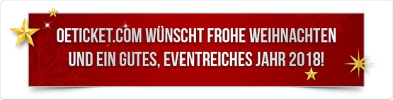 oeticket.com w&uuml;nscht frohe Weihnachten und ein gutes, eventreiches Jahr 2018!