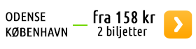 Odense - København fra 158 kr 2 billetter