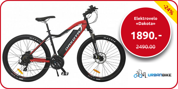 Elektrovelo «Dakota» UrbanBike, 160 km, 25 km/h