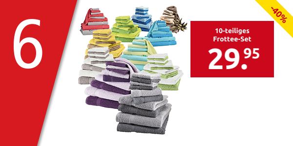 10-teiliges Frottee-Set, superflauschig, grau/anthrazit