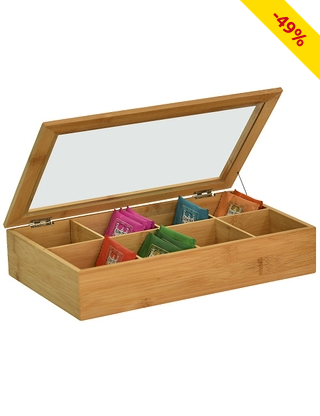 Teabox «Bamboo», L 32 x B 20 x H 6,5 cm