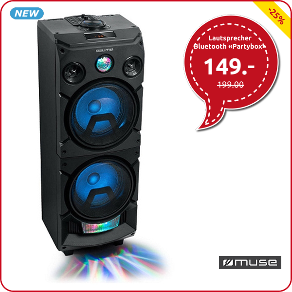 Muse Grosser Lautsprecher Bluetooth «Partybox», H 83,5 cm