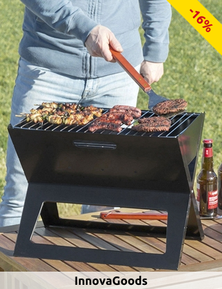 InnovaGoods tragbarer Grill, 45 x 45 cm, 3,1 kg