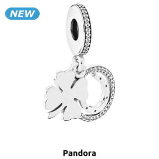Pandora Anhänger «Kleeblatt», Silber/Zirkonen