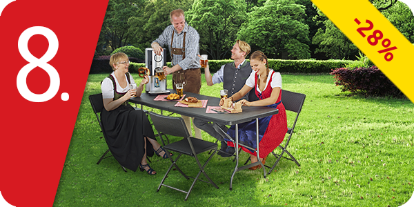 Klapptisch mit 6 Klappstühlen «Fiesta»