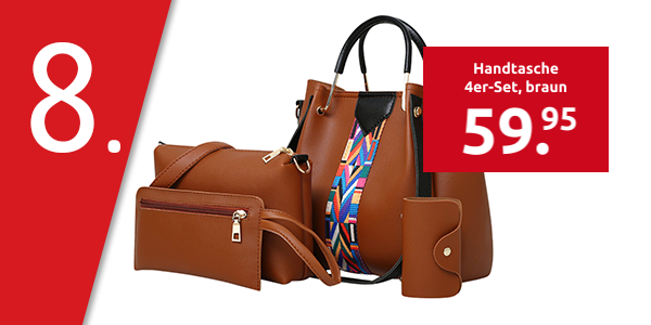 Handtasche 4er-Set, braun