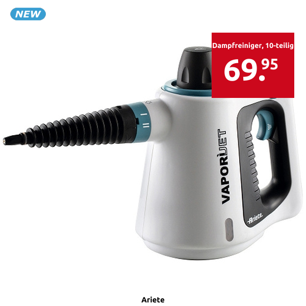 Ariete Dampfreiniger «Vapori'Jet ARI-4137», 10-teilig