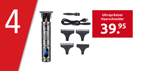 Ultrapräziser Haarschneider «Hair Clipper», mit Bildschirm, silberfarben