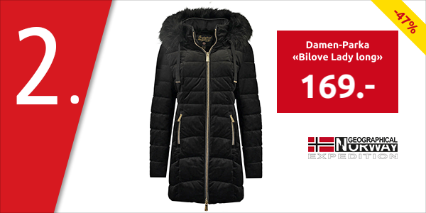Geographical Norway Damen-Parka «Bilove Lady long», schwarz