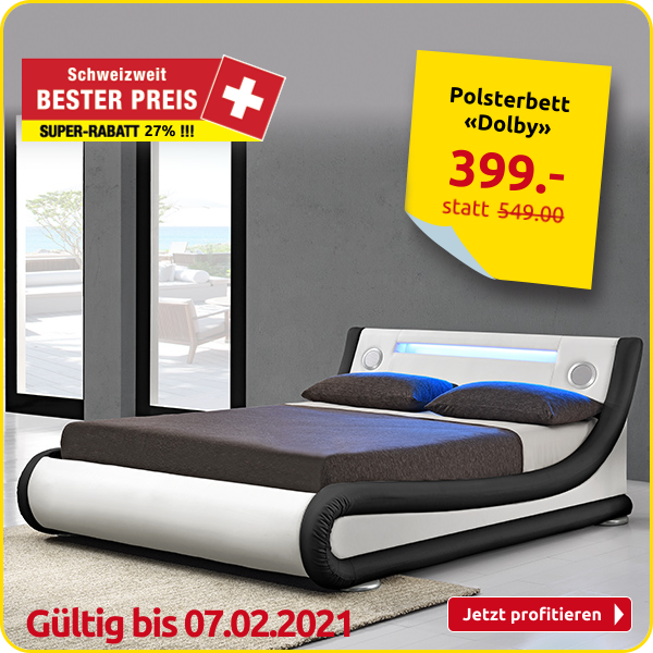 Polsterbett «Dolby», 140 x 200 cm