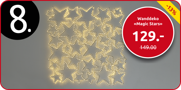 Wanddeko «Magic Stars», 1160 LEDs, 95 x 95 cm